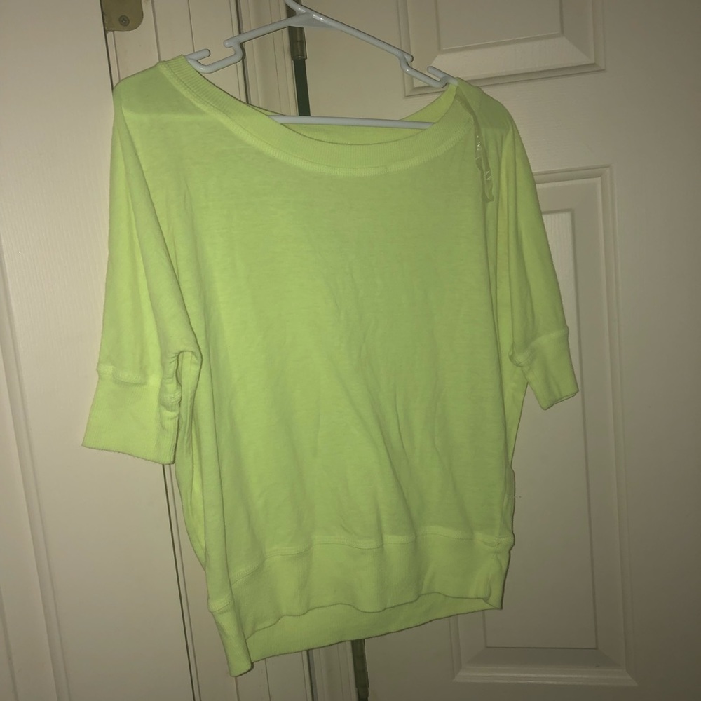 Neon Yellow Zenana Outfitters Soft Knit Top Sz L